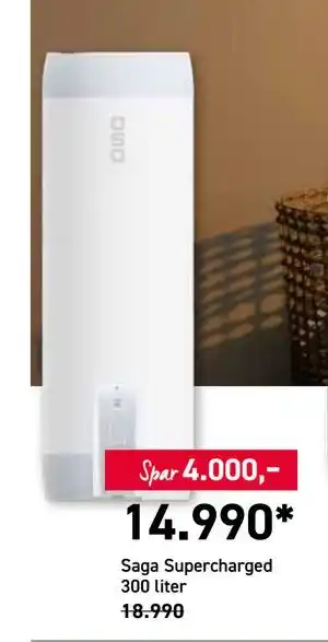 Comfort Saga Supercharged 300 liter, NOK 14990 tilbud