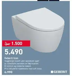 Comfort Geberit Icon, NOK 5490 tilbud