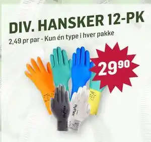 DIV. HANSKER 12-PK, NOK 29.9