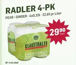 Holdbart RADLER 4-PK, NOK 29.9 tilbud