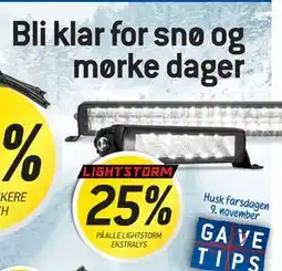 Thansen 25% PÅ ALLE LIGHTSTORM EKSTRALYS tilbud