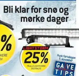 Thansen 25% PÅ ALLE LIGHTSTORM EKSTRALYS tilbud