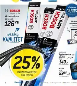Thansen VINDUSVISKERE FRA BOSCH tilbud