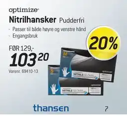 Thansen Nitrilhansker, NOK 103.2 tilbud