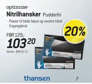Thansen Nitrilhansker, NOK 103.2 tilbud