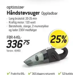 Thansen Håndstøvsuger, NOK 336.75 tilbud