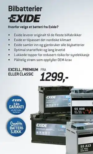 Thansen Bilbatterier tilbud