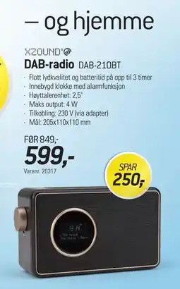 Thansen DAB-radio, NOK 599 tilbud