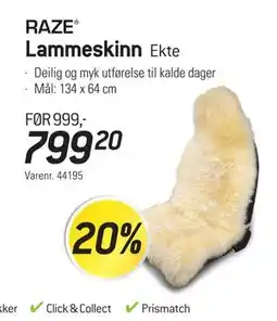 Thansen Lammeskinn, NOK 799.2 tilbud