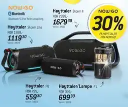 Thansen 30% PÅ HØYTTALER FRA NOW:GO tilbud