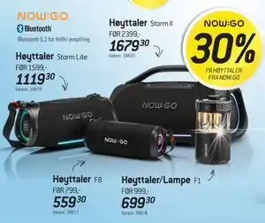 Thansen 30% PÅ HØYTTALER FRA NOW:GO tilbud