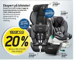Thansen ALLE BILSTOLER FRA SPARCO tilbud