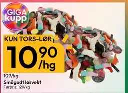 Gigaboks Smågodt løsvekt, NOK 10.9 tilbud