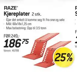 Thansen Kjøreplater, NOK 186.75 tilbud