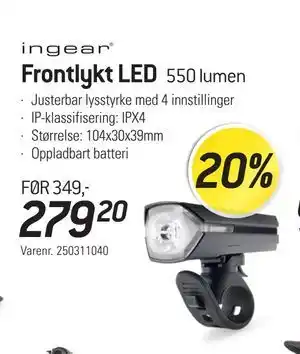 Thansen Frontlykt LED, NOK 279.2 tilbud