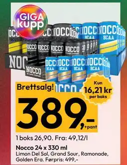 Gigaboks Nocco 24 x 330 ml, NOK 389 tilbud