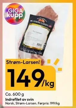 Gigaboks Indrefilet av svin, NOK 149 tilbud