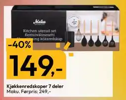 Gigaboks Kjøkkenredskaper 7 deler, NOK 149 tilbud