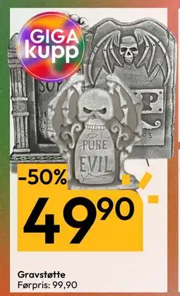 Gigaboks Gravstøtte, NOK 49.9 tilbud