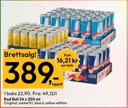 Gigaboks Red Bull 24 x 250 ml, NOK 389 tilbud