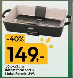 Gigaboks Ildfast form sort 3 l, NOK 149 tilbud