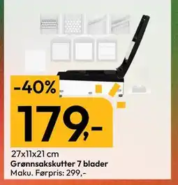 Gigaboks Grønnsakskutter 7 blader, NOK 179 tilbud