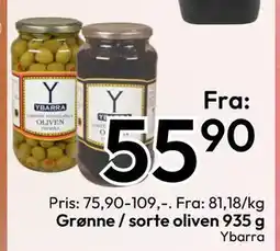 Gigaboks Grønne / sorte oliven 935 g, NOK 55.9 tilbud