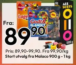 Gigaboks Stort utvalg fra Malaco 900 g - 1 kg tilbud