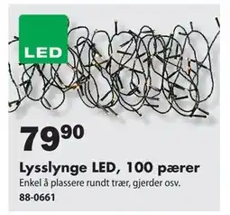 Biltema Lysslynge LED, 100 pærer, NOK 79.9 tilbud