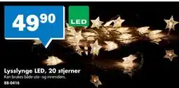 Biltema Lysslynge LED, 20 stjerner, NOK 49.9 tilbud