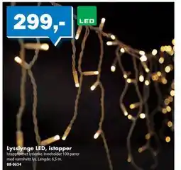 Biltema Lysslynge LED, istapper, NOK 299 tilbud