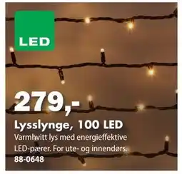 Biltema Lysslynge, 100 LED, NOK 279 tilbud