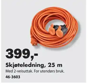 Biltema Skjøteledning, 25 m, NOK 399 tilbud