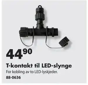 Biltema T-kontakt til LED-slynge, NOK 44.9 tilbud