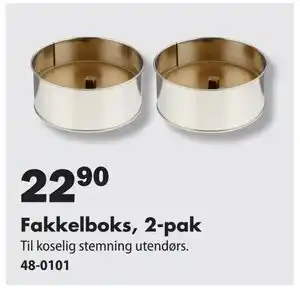 Biltema Fakkelboks, 2-pak, NOK 22.9 tilbud