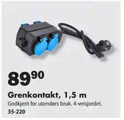 Biltema Grenkontakt, 1,5 m, NOK 89.9 tilbud