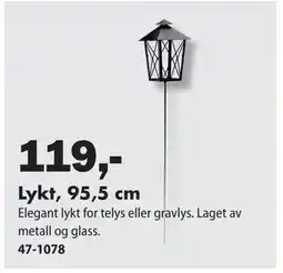Biltema Lykt, 95,5 cm, NOK 119 tilbud