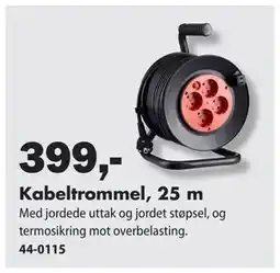 Biltema Kabeltrommel, 25 m, NOK 399 tilbud