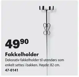 Biltema Fakkelholder, NOK 49.9 tilbud