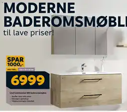 Megaflis LIND Continental 100 baderomsmøbel tilbud