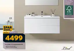 Megaflis LIND Delight 120 baderomsmøbel hvit tilbud