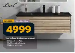 Megaflis LIND Unique 100 baderomsmøbel tilbud