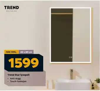 Megaflis Trend Star lysspeil tilbud