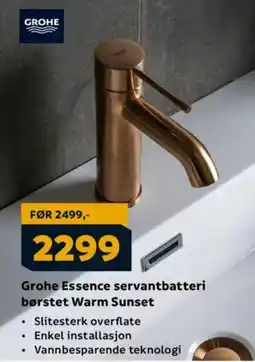 Megaflis GROHE Essence servantbatteri børstet Warm Sunset tilbud