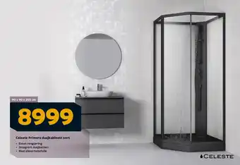 CELESTE Primero dusjkabinett sort