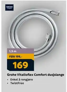 Megaflis GROHE Vitalioflex Comfort dusjslange tilbud