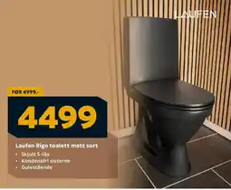 Megaflis LAUFEN Rigo toalett matt sort tilbud