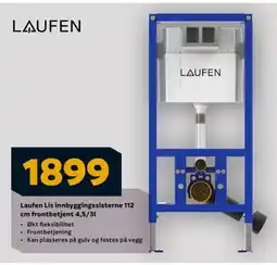 Megaflis LAUFEN Lis innbyggingssisterne 112 cm frontbetjent 4,5/31 tilbud