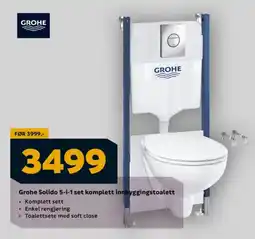Megaflis GROHE Solido 5-i-1 set komplett innbyggingstoalett tilbud