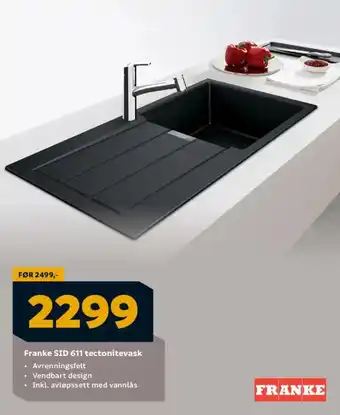 Megaflis FRANKE SID 611 tectonitevask tilbud